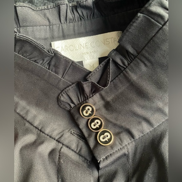 CAROLINE CONSTAS black puff sleeve blouse with gold buttons
Size M - Picture 2 of 3